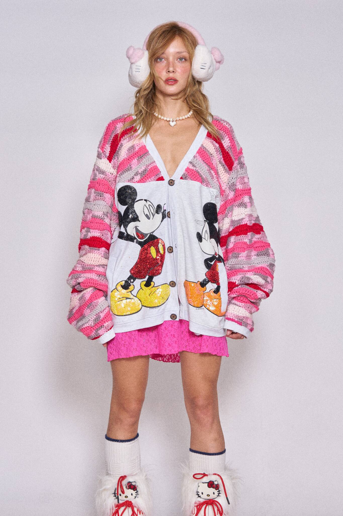Knitted Cartoon Cardigan #3